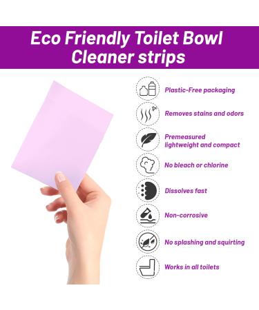Septic Safe Toilet Bowl Cleaner Sheets | 36 Eco-Friendly Strips for Apartments Dorms & RVs - No Plastic No Bleach - Buy Online on GoSupps.com