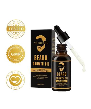 YOOBEAUL Beard Growth Oil - Promote Fast & Full Beard Growth - Natural Plant Extracts - 1 Fl Oz - Buy Online on GoSupps.com