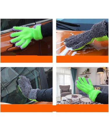 BUSOTH Double Sided Superfine Coral Velvet Car Washing Gloves Household Cleaning Tools Dishwashing Gloves Orange - Buy Online on GoSupps.com