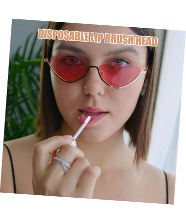 FOMIYES 300Pcs Disposable Lip Brush Replacement Heads - Eyeliner Eyeshadow and Lipstick Applicators - Travel-Friendly Flocking Lip Gloss Accessories - Buy Online on GoSupps.com