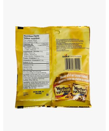 Werther's Original Sugar-Free Caramel Chocolate Candies 2 Pack - 60g Each - Buy Online on GoSupps.com