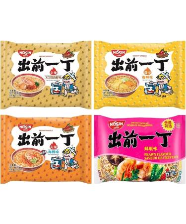 Nissin Demae Instant Noodles Ramen 10 PACKS Assorted Flavours (100g x 10) | Tonkotsu Chicken Beef Satay Seafood Sesame Prawn | 5 Different Flavours Selected by CNMART - Buy Online on GoSupps.com