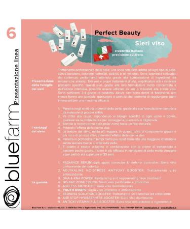 Bluefarm BLUE FARM 6 Youth Drops 30 ml Moisturizing and antioxidant facial serum Concentrate neutralizes cell deterioration natural and photoinduced aging With hyaluronic acid - Buy Online on GoSupps.com