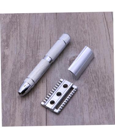 Premium Steel Double Edge Safety Razor for Men - Textured Design Solid Wood Handle Perfect for a Close Shave - 1 Count - Buy Online on GoSupps.com