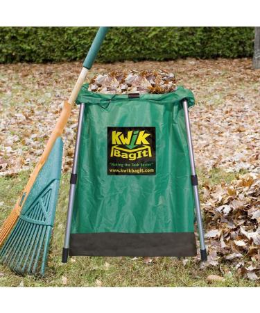 Kwik BagIt Yardpal Combo Multifunctional Trash Bag Holder System - Adjustable Metal Support Disposal Bin Stand & Reusable Leak Proof Bottom Mesh Bags - Large Heavy-Duty Quick Assembly & Eco-Friendly Materials - Buy Online on GoSupps.com