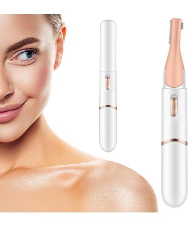 Electric Eyebrow Trimme Double Blade Eyebrow Trimmer Pivoting Head Facial Hair Remover with Grooming Comb Eyebrow Shaver Rechargeable Trimmer for Women Eyebrows Lips White 1 Set - Buy Online on GoSupps.com
