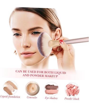 Beavorty 3 Sets Makeup Brush Face Makeup Brush Applicator Facial Facial Tools Fan Makeup Brush Cosmetic Brush Blush Corrugated Silk Nylon Wool Woman Sponge Highlight - Buy Online on GoSupps.com
