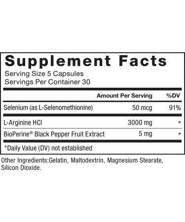 Force Factor L-Arginine Nitric Oxide Supplement 3000mg - 150 Capsules | Muscle Building, Blood Flow Support, Nutrient Delivery & Pumps | BioPerine for Enhanced Absorption | 150 Count Pack - Buy Online on GoSupps.com