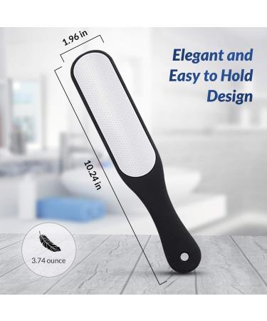 COMGO Metal Pedicure Foot File Callus Remover - Double-Sided Scrubber for Dead Skin - Professional Quality (1 Piece, Black) - Buy Online on GoSupps.com