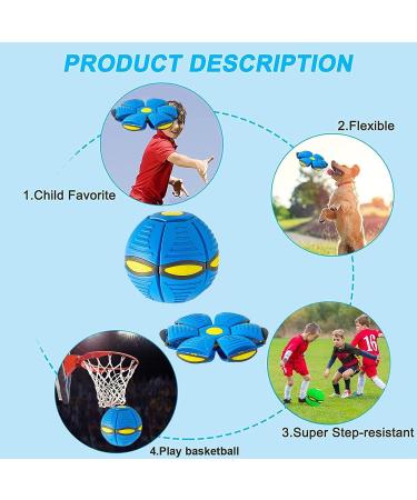 UFO Magical Flying Saucer Ball - Ultimate Frisbee Dog Toy for Training & Play | Blue - Buy Online on GoSupps.com