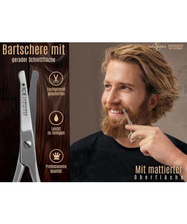Premium Rounded Beard & Hair Scissors for Precision Grooming | Moustache Scissors - International Shipping Available - Buy Online on GoSupps.com