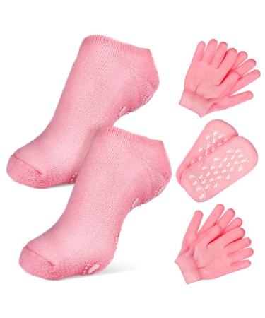 minkissy 2 Sets Spa Moisturizing Socks Remover Socks Moisturizing Socks Gloves Foot & Nail Tools Hand Foot Moisturizing Socks Moisturizing Socks Moisture Absorption Cotton Bath Mat