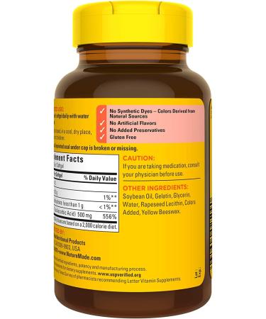 Nature Made Vitamin C 500 mg - 60 Softgels | Immune Support & Antioxidant - Buy Online on GoSupps.com