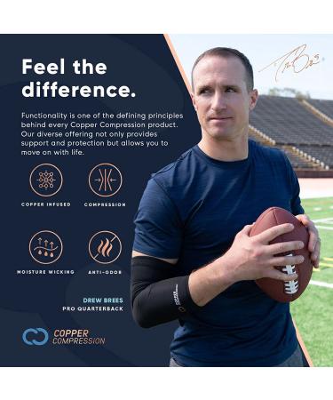 Copper Compression Hamstring Support Sleeve - Anti-Slip Thigh Support for Muscle Sprains & Recovery - Large - Buy Online on GoSupps.com