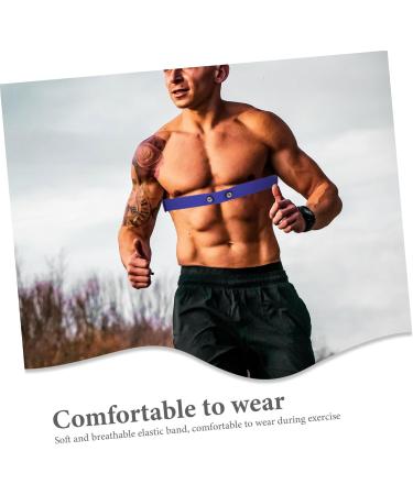 Milist Heart Rate Monitor Replacement Chest Strap | Nylon Sports Belt for Accurate Heart Rate Measurement - 17.00x0.10cm - Blue - Buy Online on GoSupps.com