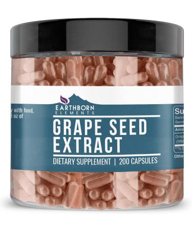 Earthborn Elements Grape Seed Artichoke & Hawthorn Berry Extract Capsule Bundle (200 Capsules Each) Pure & Undiluted No Additives - Buy Online on GoSupps.com