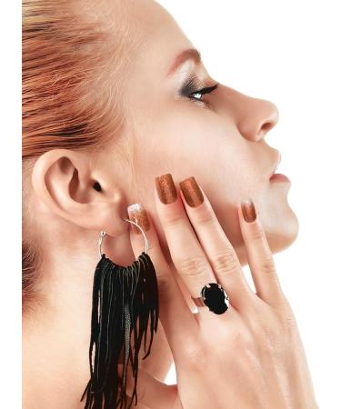 Cured Gel Nail Strips - Long Lasting Sakura Orange Nail Wraps with Cuticle Stick & UV/LED Lamp Required - Buy Online on GoSupps.com