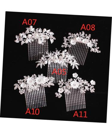 Beaupretty Pearl Hair Barrettes Headpiece Pearl Clip Rhinestone Combs Clips Side Headpiece Leaf Flower Bride Clip Bridal pin Pearl Hair Clip Size 5 Silver - Buy Online on GoSupps.com