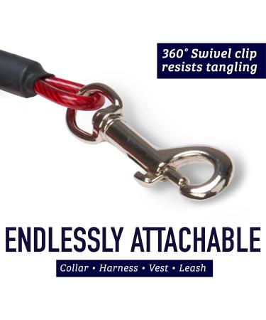 Leashboss Dog and Puppy Training Lead - 5 Foot Classic Red - Perfect for Obedience & Control - Buy Online on GoSupps.com