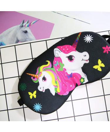Set of 5 Cute Unicorn Sleeping Eye Mask Comfortable Lightweight Eyeshade Eyepatch Eye Cover for Party Travel Napping - Buy Online on GoSupps.com