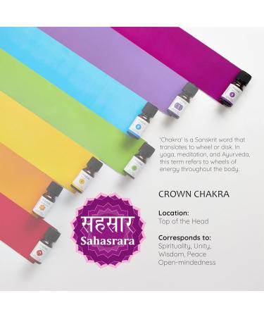 Crown Chakra Essential Oil Diffuser Blend by Aromafume | 3 x 10ml/0.33 fl oz | Sahasrara | Aromatherapy Oils for Chakra Balance | Lavender & Jasmine Extracts | Chakra Incense for Meditation, Yoga - Buy Online on GoSupps.com