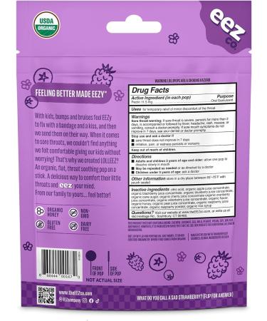 Lolleez Organic Lollipops for Kids Sore Throat Relief Mixed Berry Perfect for Soothing A Sore Throat While Tasting Great Mixed Berry Flavor 28 Count Mixed Berry 28 Count - Buy Online on GoSupps.com