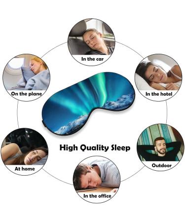 Aurora Sleep Mask Eye Cover - Adjustable Strap, Blocks Light - Men Women Sleep Blindfold for Night, Travel, Nap - Buy Online on GoSupps.com