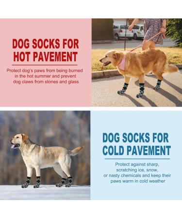Expavlorine Non-Slip Dog Socks - Soft & Breathable Paw Protection for All Dogs - Adjustable Straps & Traction Control - Black Small (4 Count) - Ideal for Indoor Use on Wooden Floors - Buy Online on GoSupps.com