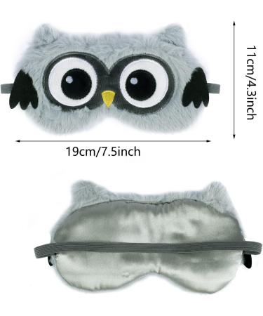 3D Cute Sleep Mask | Ultra Soft Children's Eye Mask for Girls & Boys | Gray Owl Nap & Travel Mask - Buy Online on GoSupps.com