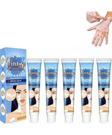 EXQST Vitiligo Therapy Cream White Patches on Skin Treatment Cream Vitiligo Cream for Reduce White Spots Vitiligo Relief Ointment Improve Skin Pigmentation 5 Pcs