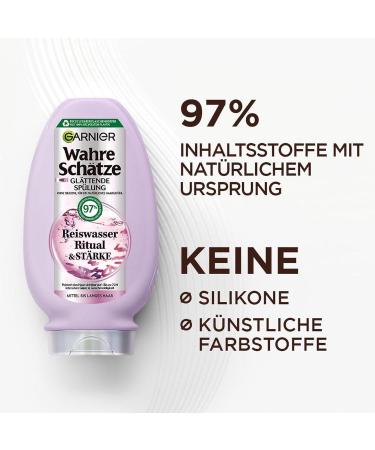 Garnier True Treasures Smoothing Hair Care Set with Rice Water | Shine & Suppleness for Medium-Length Hair | Shampoo Rinse & Treatment - 3-Part Set - Buy Online on GoSupps.com