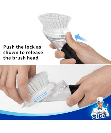MR.SIGA Soap Dispensing Dish Brush Storage Set Kitchen Brush with Holder for Pot Pan Sink Cleaning - Buy Online on GoSupps.com