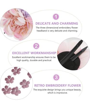SHERCHPRY artificial flower headdress chinese hair accessories Wedding Floral Hair clasp Geisha Flower Hair Clip barrettes for women Retro Headdress manual alligator clip abs purple Miss - Buy Online on GoSupps.com