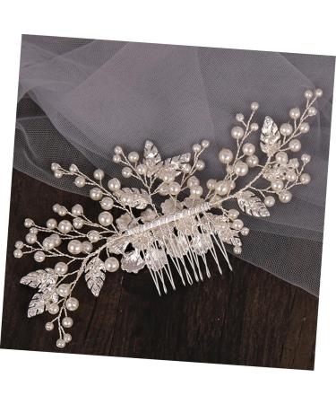FRCOLOR Flower Comb Bridesmaids Hair Bridal Comb Headdress Floral Crystal Hair Comb Vintage Bridal Hair Flower Crystal Bridal Hair Comb Bride Wedding Hair Comb Miss Zinc Alloy Abs Flowers - Buy Online on GoSupps.com