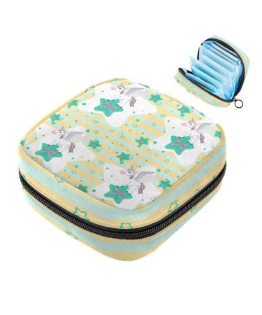 Portable women's binding-storage bags menstrual cup pocket female menstrual insert bag for teenage girls tampons for the first period cute unicorn on