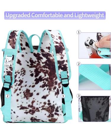 Leopard Print Women's Cooler Backpack | Leak Proof & Lightweight Lunch Bag with Cooler Compartment | Ideal for Hiking, Camping & Wine | 24-Can Capacity | Nainiu - Buy Online on GoSupps.com