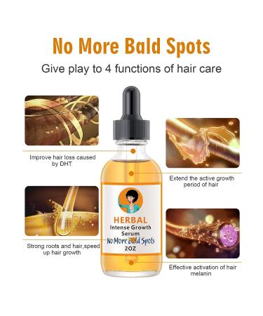 Hair Growth Serum with Tumeric for Women & Men - 2oz | Strengthens, Thickens, and Nourishes Hair | Fast Results for Split Ends & Dry Scalp - Buy Online on GoSupps.com