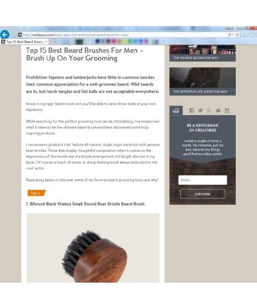 BFWood Beard Brush for Men - Boar Bristles - Small Round Black Walnut Wood - Buy Online on GoSupps.com