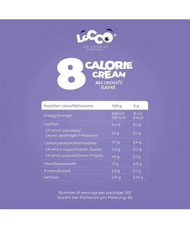  LOCCO Milk Chocolate Cream 8 Calories Low Fat & Without Sugar - Buy Online on GoSupps.com
