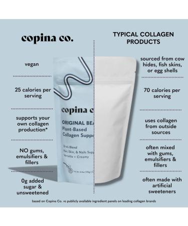 Copina Co. Original Vegan Collagen Booster Creamer Mix: Plant Based Collagen Support Smoothie Drink Vegan Creamy Blend | Original Flavor | 3 Bags - 25 Servings per Bag - Buy Online on GoSupps.com