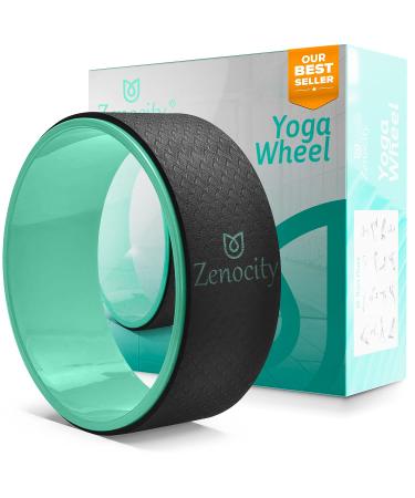 Yoga Back Roller - Yoga Wheel for Stretching and Back Pain Relief - Back Stretcher - Foam Roller - Best Balance Accessory for Stretching - Thick Padding for Comfort - Improve Flexibility Single