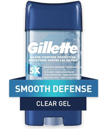 Gillette Antiperspirant and Deodorant for Men Clear Gel Smooth Defense 108g Clear Gel Smooth Defense 108 ml (Pack of 1) - Buy Online on GoSupps.com