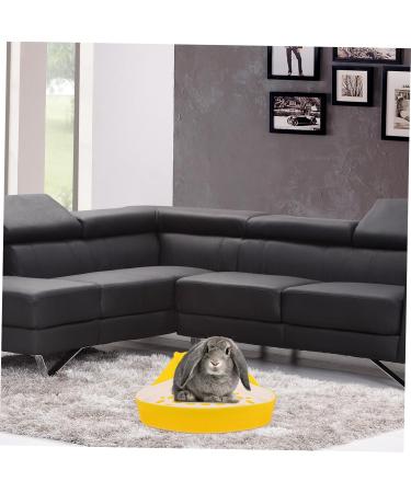 Levemolo Box Pet Potty Urinal Bunny Potty Rabbit Guinea Pig Bedding Pet Pee Small Animal Bedding Abs White 24.5X18.5cm White - Buy Online on GoSupps.com