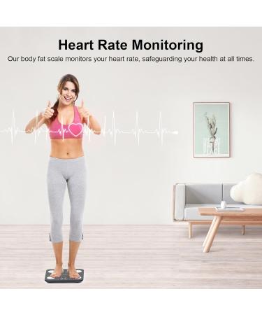 Healthkeep Smart Body Fat Scale with Large VA Display 15 Body Composition Metrics with Heart Rate Body Fat Smart Digital Bathroom Weighing Scale Compatible with iOS Android Max 400lb/180kg 28cm Marine Blue - Buy Online on GoSupps.com