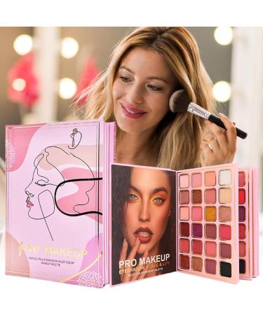 JINGLING Makeup Book Durable and Foldable Book Style for Blush and Lipstick 78 Colors Face Palette for Beauty Fashion Commuters Women Girls Travel Party - Buy Online on GoSupps.com
