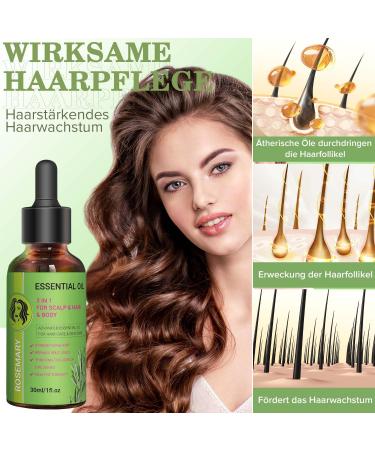 Rosemary Oil for Hair and Scalp Rosemary Oil for Hair Stimulates Hair Growth and Hair Oil Against Hair Loss 100% Organic Hair Oil for Skin Care (30 ml) (Jojoba Oil-B) - Buy Online on GoSupps.com