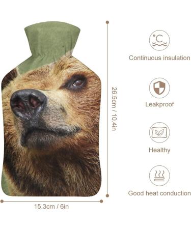 Buy Bear Hot Water Bottle with Plush Cover - Hand Warmer for Adults & Kids 26.5x15.3cm - International Shipping - Buy Online on GoSupps.com