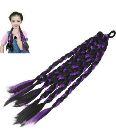 Boxing Braided Hair Extension Boxing Hair Extension Long Safe for Outdoor Use for Women (Balck Purple) - Buy Online on GoSupps.com