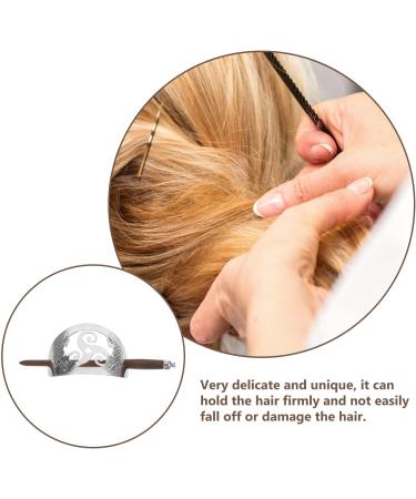 Baluue Vintage Hair Stick: Metal Hair Cuff Chinese Hair Fork Clip Hair Bun Cage Hair Pin Ponytail Holder Hair Stick Bun Holder for Women Girls Hair Styling Accessories - Buy Online on GoSupps.com