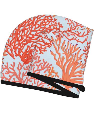 Corals Microfiber Hair Towel | Soft Super Absorbent Hair Wrap for Women | Quick Dry Coral Velvet Cap for Long Curly & Thick Hair - Buy Online on GoSupps.com